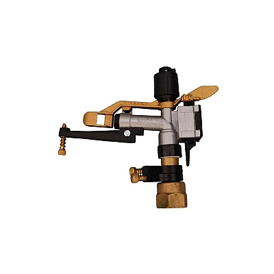 Irrigatore A Impatto In Ottone Con Treppiede Regolabile – Copertura 150 M², Rotazione 360° – Ideale Per Giardino, Prato E Serra