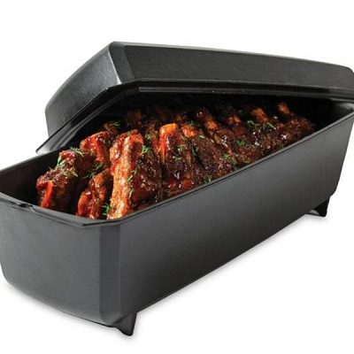 Cast iron container rib roaster - ribs - Broil king Oven and barbecue ...