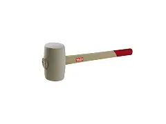 Valex Mazo de goma blanca con mango de madera - Valex