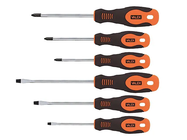 Valex Juego de 6 destornilladores CRV - Valex