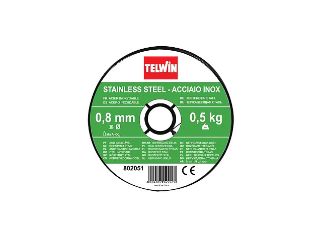 Telwin Bobina de hilo para soldadura en acero inoxidable Ø 0,8 mm de 0,5 kg - Telwin