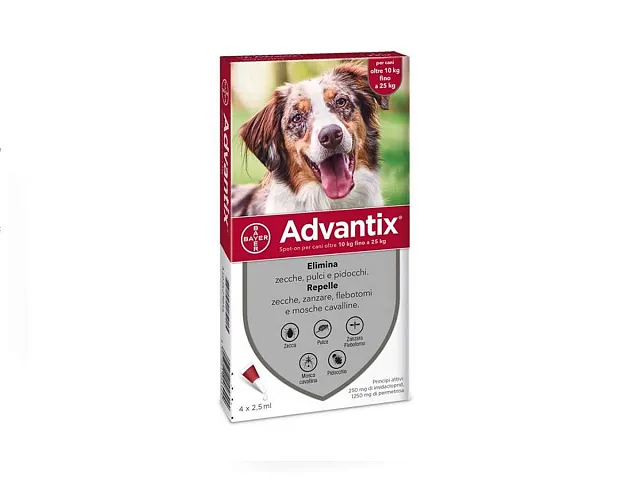 Advantix Spot-On Pipetten für Hunde von 10 bis 25 kg - ADVANTIX