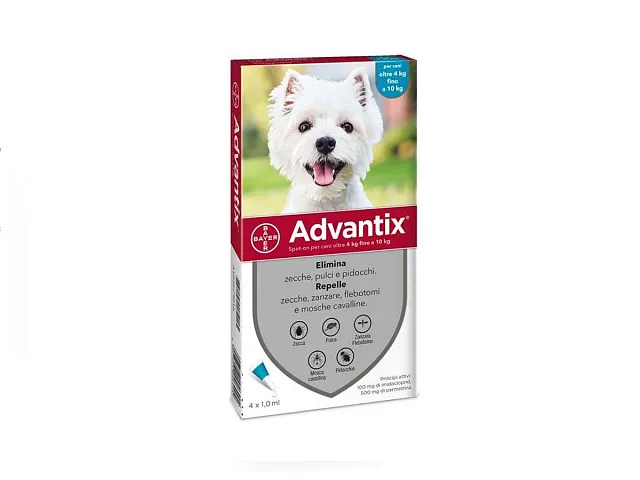 Advantix Spot-on Pipetten für Hunde von 4 bis 10 kg - ADVANTIX