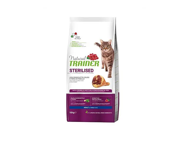 Natural trainer Croquetas para gatos ESTERILIZADOS con jamón crudo - Natural Trainer