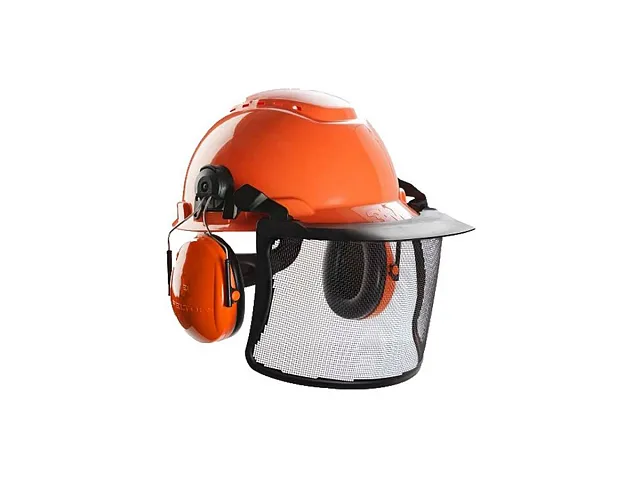 Brumar Casco con auriculares y visera de rejilla - Brumar