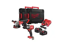 Milwaukee M18 FUEL Schlagbohrmaschine + Winkelschleifer FPP2E3-502X - Milwaukee