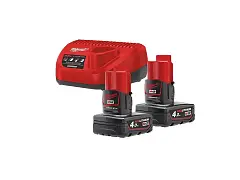 Milwaukee Kit baterías + cargador M12 NRG-402 - Milwaukee