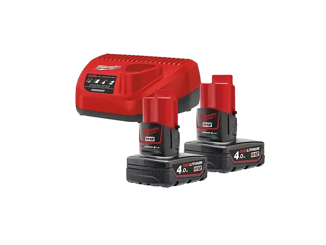 Milwaukee Kit baterías + cargador M12 NRG-402 - Milwaukee