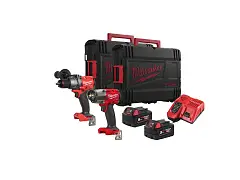 Milwaukee Bohrhammer-Set mit Schlagbohrmaschine + Schlagschrauber M18 FPP2F3-502X - Milwaukee
