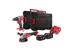 Milwaukee Kit taladro con percusión + amoladora M18 FPP2BG-502X - Milwaukee