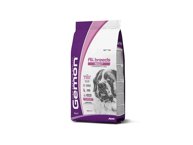 Monge Hunde-Trockenfutter Adult All Breeds mit Schwein und Reis Gemon - Monge