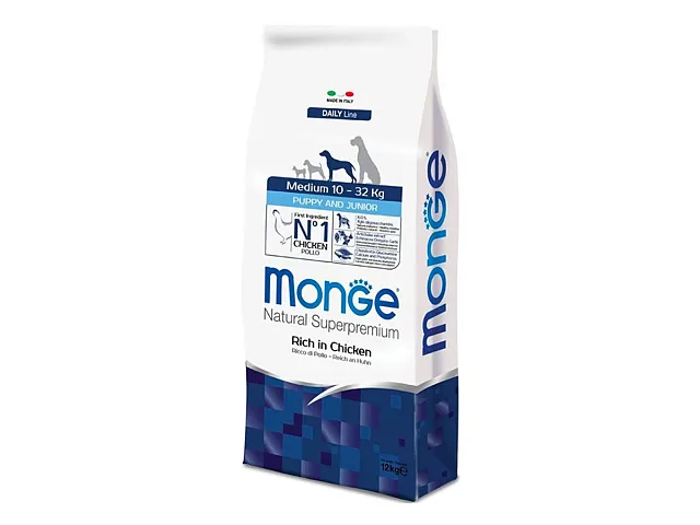 Monge Croquetas para perros Medium Puppy&Junior Rico en Pollo - Monge