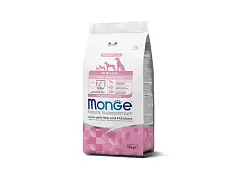 Monge Hundefutter Kroketten All Breeds Puppy & Junior Monoprotein Schwein mit Reis und Kartoffeln - Monge