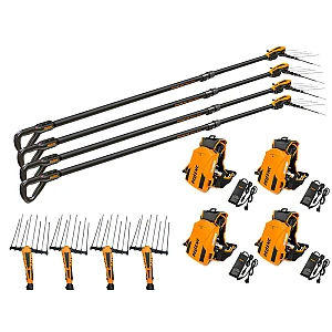 Pellenc Kit 4 scuotitori Power 48 T220-300 + 4 teste + 4 batterie pack