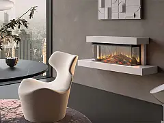 Nordica Chimenea eléctrica LUMEN 870 con revestimiento exterior