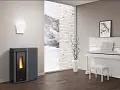 Termostufa a pellet ermetica ventilata slim EVELYNE IDRO 2.0