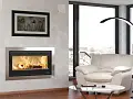 Inserto a legna con vista panoramica del fuoco 100 WIDE .16