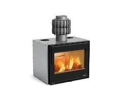 Nordica Insert de leña con vista panorámica del fuego 70 PRS WIDE