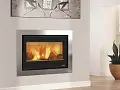 Inserto a legna con vista panoramica del fuoco 80 WIDE
