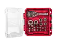 Set di bit, bussole e cricchetto compatto da 1/4 25 pz