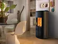 Stufa a pellet ROUND STEEL TOP/COASSIALE A8