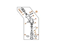 Stihl Reductor de par cónico para desbrozadoras FS 510 C-EM, FS 560 C-EM