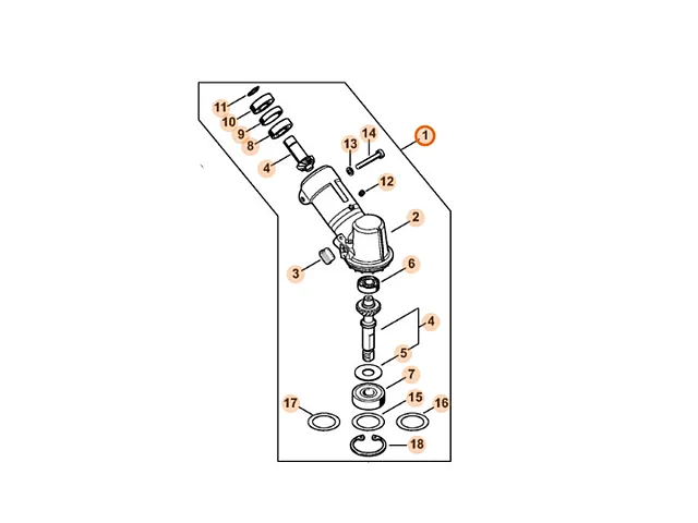 Stihl Kegelradgetriebe für Motorsensen FS 510 C-EM, FS 560 C-EM