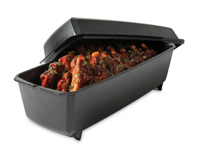 Broil king Contenedor de hierro fundido RIB ROASTER - COSTILLAS
