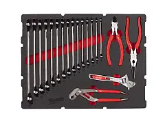 Milwaukee Set di chiavi combinate MAX BITE e pinze in termoformato PACKOUT - 19 pz