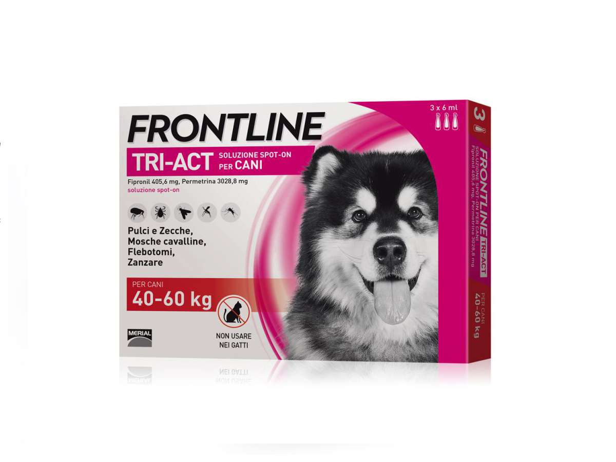 Pipette per cani da 40 a 60 Kg TRIACT FRONTLINE & C. sas